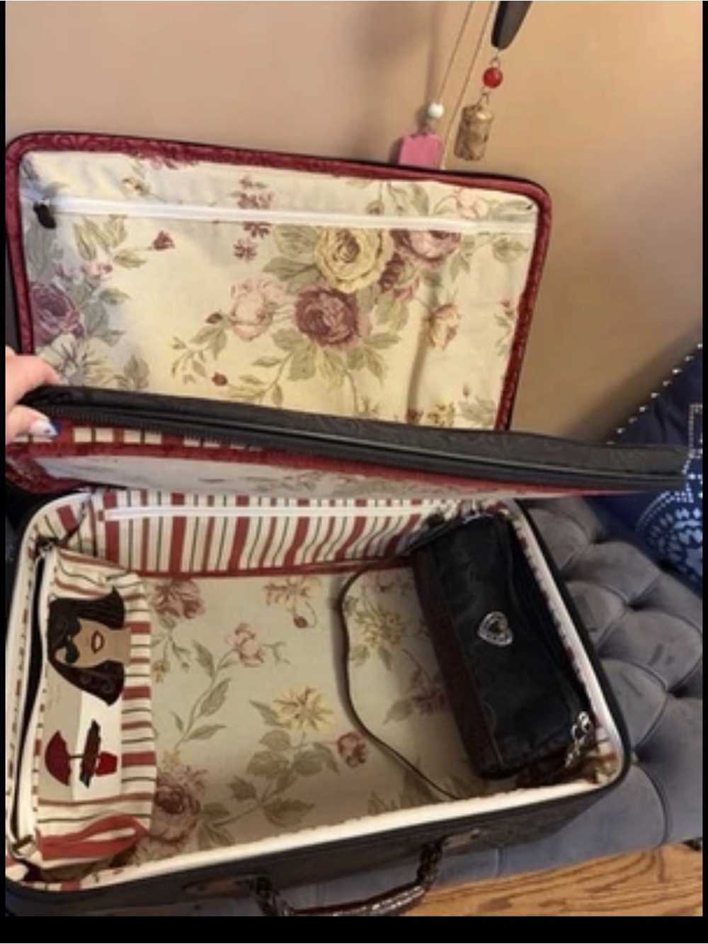 Brighton Mevelyn complete 3 bags Rolling Suitcase luggage set brown black - Picture 9 of 16